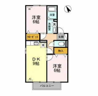 ラコンテ東通【2階】の間取り