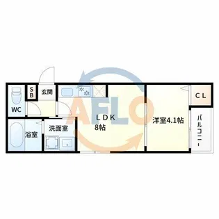 ハーモニーテラス伝法Ⅵ【2階】の間取り