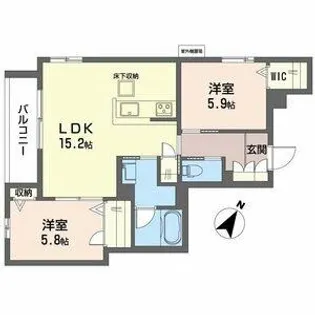 シャーメゾンクレリア【1階】の間取り