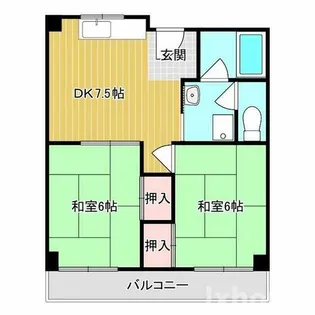 美山マンション【1階】の間取り