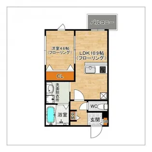 クレア姪浜【1階】の間取り