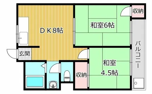 メゾン富田【203号室】の間取り