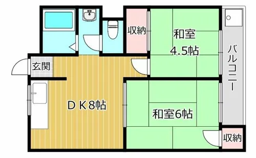 メゾン富田【107号室】の間取り