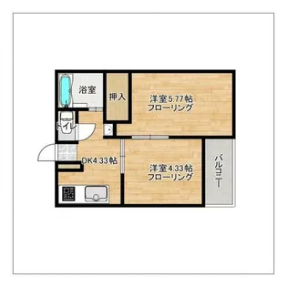 グリーンコーポ【101号室】の間取り