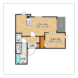クレア姪浜【303号室】の間取り