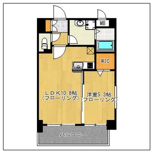 クレセント美野島【8階】の間取り