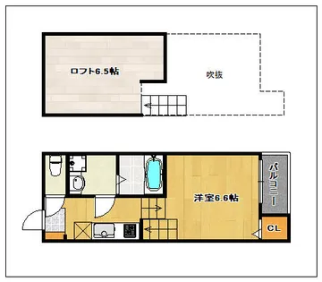 AXAS-Will次郎丸Sta【201号室】の間取り