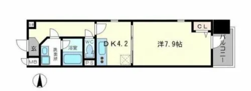 ラクラス長堀橋【2階】の間取り