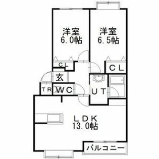 クリスタルリバー参番館【103号室】の間取り