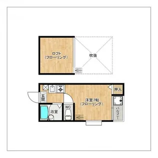 KINGS ROAD【201号室】の間取り