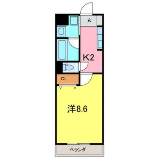 コモンガル小垣江【3階】の間取り