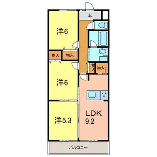 ベルエキップ【1階】の間取り