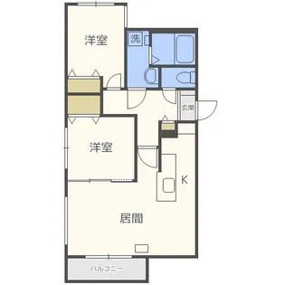 ブランシャールALAIN東札幌【4階】の間取り