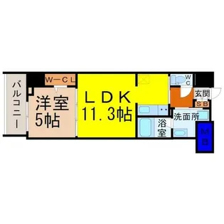 1LDKの間取り画像