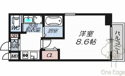 ビガーポリス300同心Ⅱ【5階】の間取り