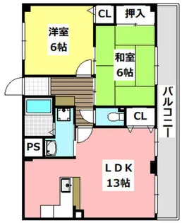 フィールドヴィレッジⅡ A棟【2階】の間取り