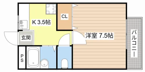 湖東ハイツ第3【203号室】の間取り