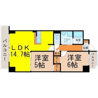 ランドハウスグランドウエスト【2階】の間取り