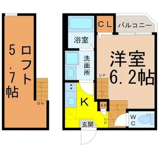 ハーモニーテラス栄イースト【2階】の間取り