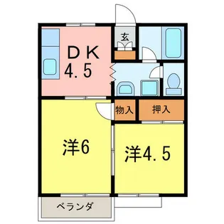 サンハイツ【2階】の間取り