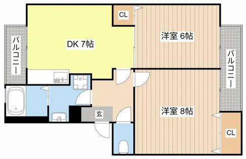 ラルジュS【103号室】の間取り
