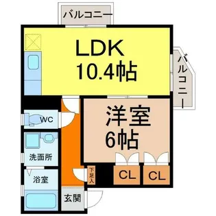 メゾンドエリシオン【2階】の間取り