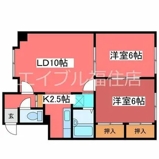 シャルム羊ヶ丘【2階】の間取り