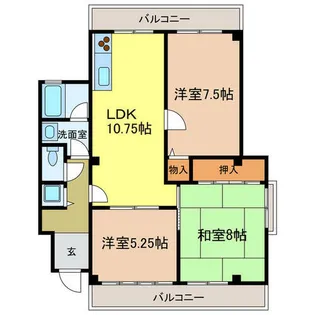 サンライフマンション【302号室】の間取り