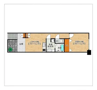 ハナミアパートメント【103号室】の間取り