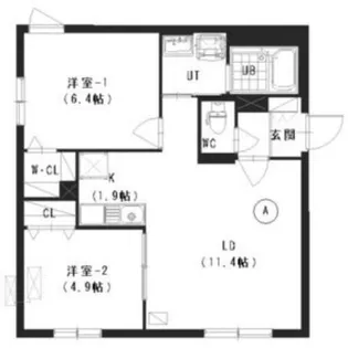 ラピスブラオ二十四軒【2階】の間取り