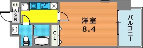 ライジングコート深江本町フラワーパーク【9階】の間取り