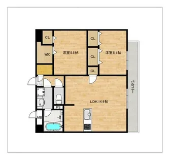 S-RESIDENCE薬院aureate【701号室】の間取り