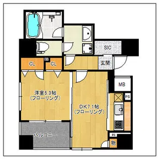 ライオンズ赤坂セントマークス【5階】の間取り