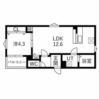 グランフォーレ中村日赤【303号室】の間取り