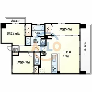 プレサンスロジェ新梅田【3階】の間取り