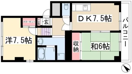 レジデンス永井【3階】の間取り