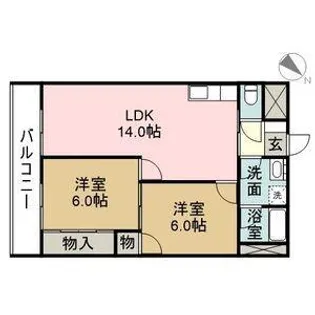 バロワール宝神【5階】の間取り