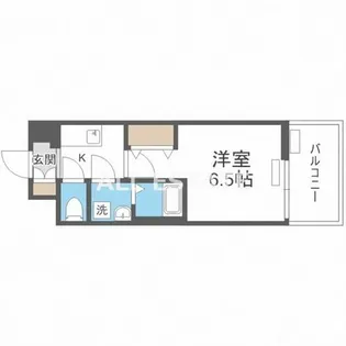 レジュールアッシュ都島ヴェルクレール【7階】の間取り