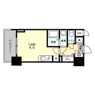 エスライズ難波EAST【3階】の間取り