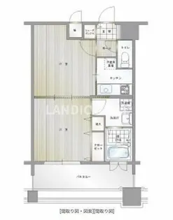 エンクレスト中呉服【11階】の間取り