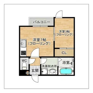 グロリアス室見【101号室】の間取り