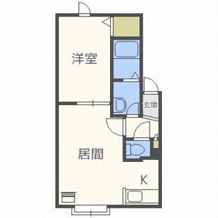 クレール【202号室】の間取り