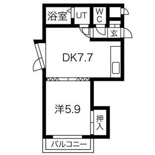 プラザ・スズ札幌Ⅱ【2階】の間取り