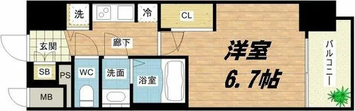 W-STYLE大阪城南【10階】の間取り