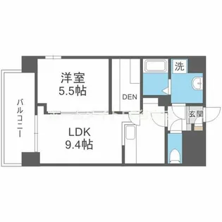 パークス堺筋本町【8階】の間取り