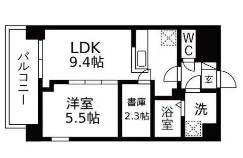 パークス堺筋本町【3階】の間取り