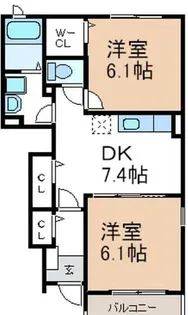レスポワール 聡(とし)【1階】の間取り