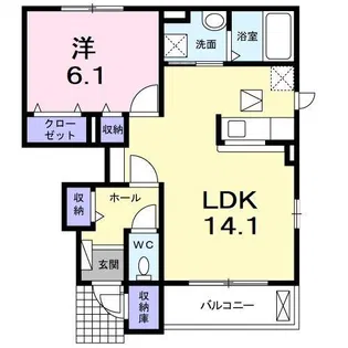 インサイドⅠ【1階】の間取り