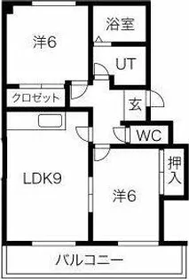 ダイアローグ B棟【B-202号室】の間取り