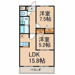 クリスタルステージ【3階】の間取り